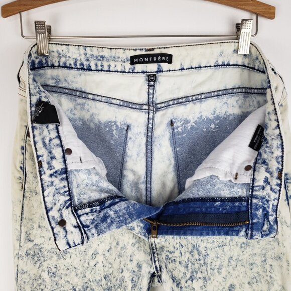 Monfrere Greyson Jeans Venice Wash Blue Acid Stone Wash Distressed Size 34 - Picture 9 of 12